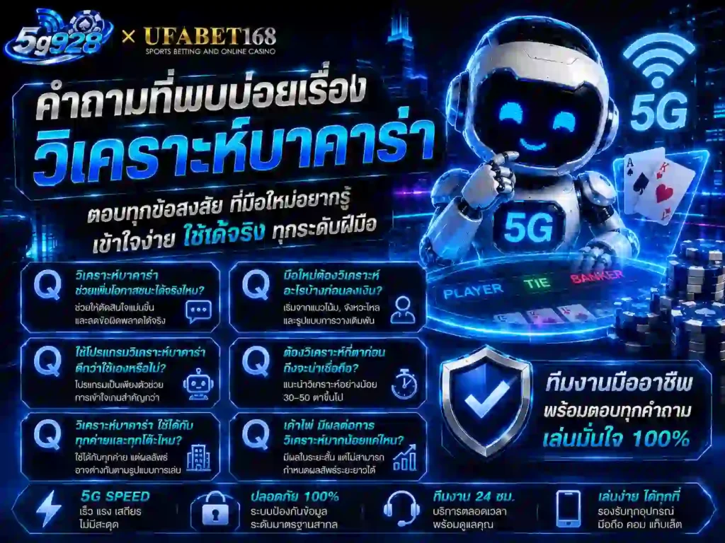 คำถามที่พบบ่อยเรื่อง วิเคราะห์บาคาร่า